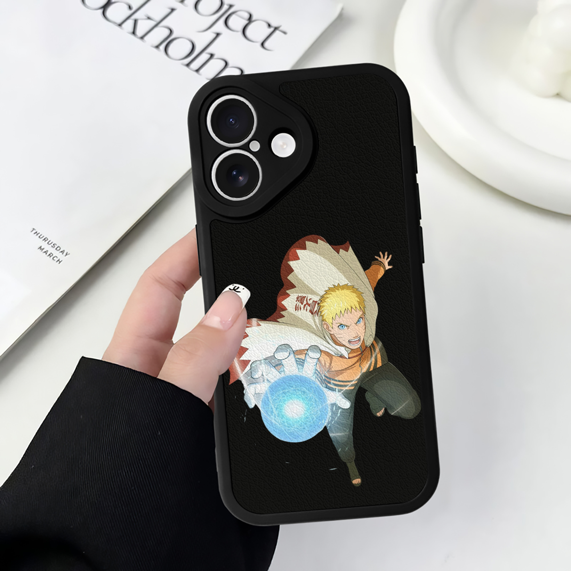 （画像用） NARUTO -ナルト- うずまき ナルト Uzumaki Naruto 【iPhone 16シリーズ対応】シリコンスマホケース（レザー調） 材質：シリコン